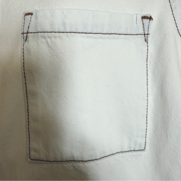 Thread Supply Denim Dress Blue Light Wash Size Large Pockets Western Long Sleeve - Picture 8 of 13